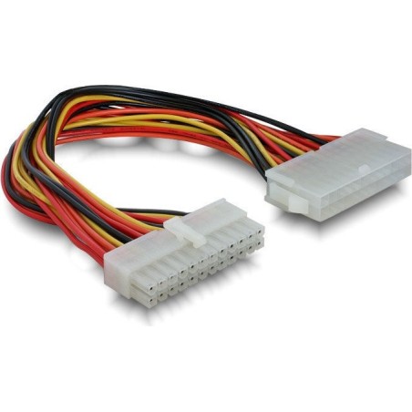 DeLOCK 24 Pin ATX Power Extension Cable - 22cm Male to Female - Reliable, High-Quality Power Solution!